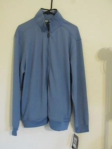 New Men's Izod Golf X Treme Function Long Sleeve Full Zip Jacket Blue Size Large - Picture 1 of 4