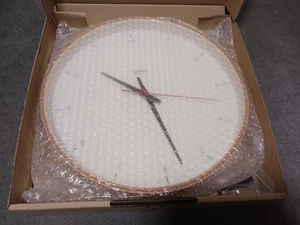Lemnos Wall Clock Analog Natural Color Plywood Clock T1-017 - Picture 1 of 4