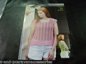 WENDY CROCHET TOP AND SHAWL PATTERN 5976 4 PLY COTTON - Picture 1 of 1