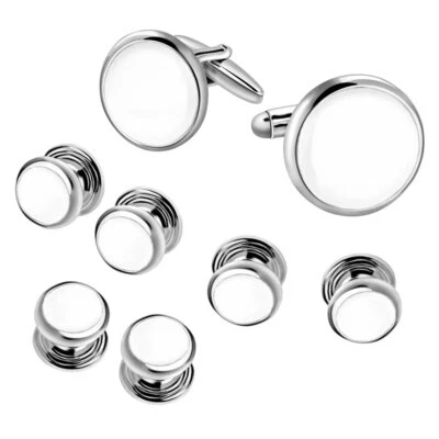 Juego de gemelos y tachuelas esmoquin kit formal para hombre kit formal negocios boda Foto 1 de 2