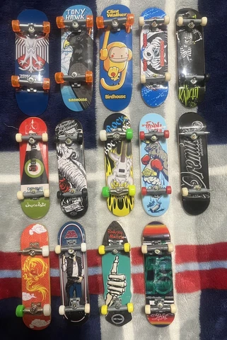 Tech Deck Skateboard Lot Of 14 W/Case Broken Latch & Parts Tony Hawk Rare? Cover