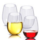 2/4pcs Shatterproof Plastic Wine Glass Unbreakable Red Wine Tumbler Glasses Cups