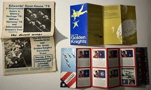 AIR FORCE THUNDERBIRDS & ARMY GOLDEN KNIGHTS 1975 BROCHURES+ EDWARDS AFB PROGRAM - Picture 1 of 9