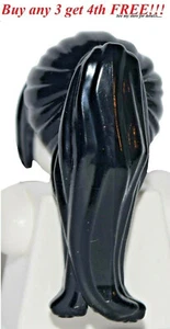 ☀️NEW Lego Minifig Hair Female Girl Black Long with Ponytail Castle Princess  - Picture 1 of 4