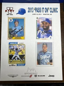 2013 John Mayberry, Les Norman +OTHERS SIgned Autographed Kansas City Royals - Picture 1 of 4