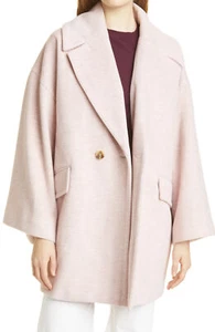 TED BAKER Juliet herringbone print wide sleeve oversized cocoon coat jacket 3 12 - Picture 1 of 12