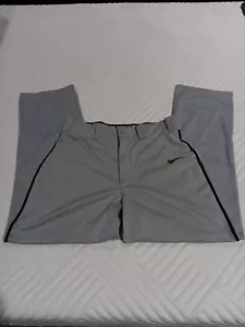 Men’s Nike Dri-fit Swingman Baseball Pants Large Gray & Black StrIpe Athletic - Picture 1 of 17