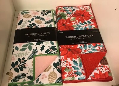 ALFOMBRA DE SECADO de microfibra de cocina Robert Stanley 2018 Navidad vacaciones lote de 2 Foto 1 de 2