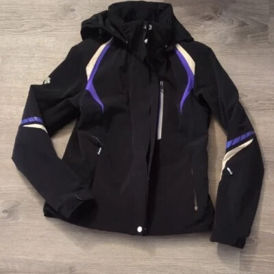 Descente D1-9626 Ion-bodies Black And Purple Ski Jacket Size 6 - Image 1 of 4