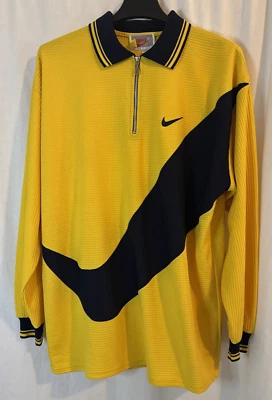 Vintage Mens Nike Long Sleeve 1/4 Zip Long Sleeve Polo Size XXL - Image 1 of 4