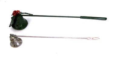 2 Candle Snuffers 1 Kokopelli  Dancers Pewter & 1 Holly w/ Bells Christmas - Image 1 of 4