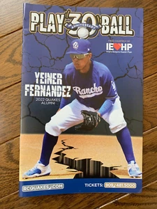 Yenier Fernandez Rancho Cucamonga Quakes Magazine Program 2023 Season Dodgers - Picture 1 of 1