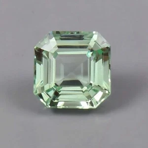 5.35 Ct Natural Blue-Green Sapphire Certified Asscher Cut Montana Loose Gemstone - Picture 1 of 4