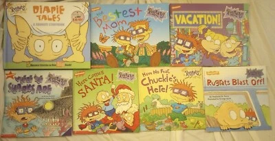 Lote de 7 libros de The Rugrats Nickelodeon Viacom vintage vacaciones terapia cuentos explosión Foto 1 de 4