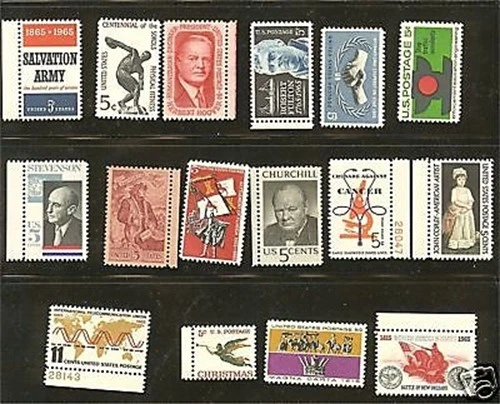 US 1965 Commemorative Year Set with 16 Stamps MNH - Image 1 of 1