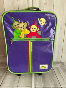 Rare Vintage Teletubbies 1998 Rolling Carry On Suitcase Kids Travel Luggage  - Picture 1 of 5