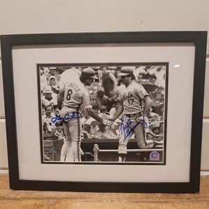 Gary Carter & Keith Hernandez Mets 1986 Signed 8×10 Photo Frame 15×12 Authentici - Picture 1 of 13