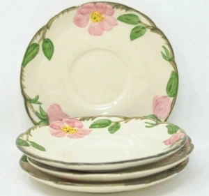 FRANCISCAN DESERT PINK ROSE Tea Cup Coffee Cup Saucer Sets of 4 - Picture 1 of 2