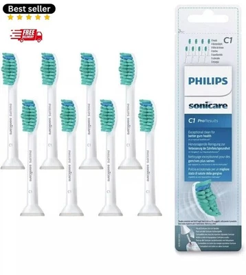 PHILIPS SONICARE 8PCS For Sonicare C1 HX6018 Toothbrush Heads 8 New & sealed Pack - White New