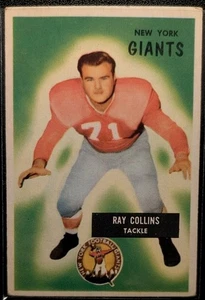 Bowman Ray Collins 1955 #41 New York Giants Tackle excelente casi nuevo - Imagen 1 de 2