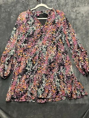 Vestido Vince Camuto Mujer’s Talla XS Multicolor Floral Ligero Tres Niveles Mini Foto 1 de 4