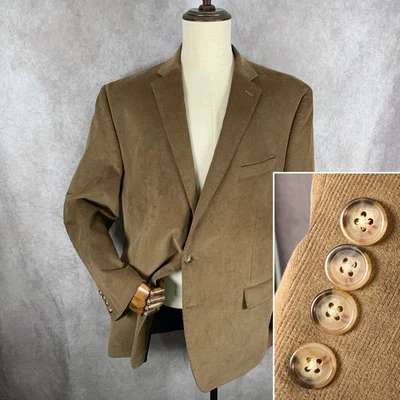 Ralph Lauren Corduroy Blazer Jacket Men 48L Brown Elbow Patches Sport Coat - Image 1 of 4