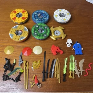 Lot Of Lego Ninjago Spinjitzu Pieces And Weopons  Spinners - Picture 1 of 7