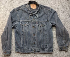 Vintage Levi’s Vintage Denim Trucker Jeansjacke 70503 02 Washed Black M - Bild 1 von 17