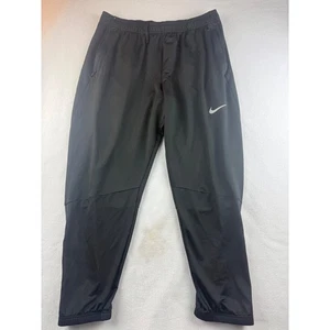 Nike Dri Fit Mens Black Athletic Track Pants Joggers Zip Ankles Size XL - Picture 1 of 8