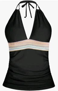 Tankini halter para mujer Yonique cuello en V traje de baño control de barriga.36 - Imagen 1 de 7