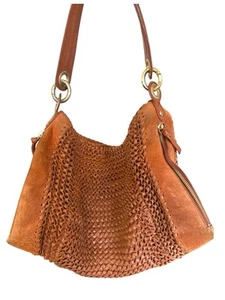 Diane Von Furstenberg Kaitlin Brown Suede & Leather Tote Bag Purse DVF - Picture 1 of 15