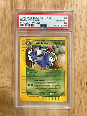 PSA 10 Dark Ivysaur Best Of Game Winner Stamp Promo Pokemon 2003 Mint - Image 1 of 2