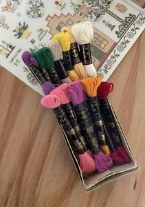 Mixed Lot 15 skeins Anchor Cotton a Broder No 18 30 M Embroidery Full & Partial - Picture 1 of 10