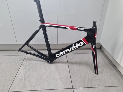 CERVELO S2 FRAMESET CARBON ROAD FRAME VROOMEN WHITE DESIGN VWD BLACK RED BIKE - Image 1 of 4