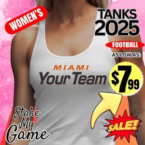Women’s Football 2025 Tank Top, Sports Fan Game Day Shirt, Summer Tee S-3XL - Picture 1 of 36