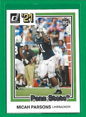 2021 Panini Chronicles Draft Picks Football Donruss Micah Parsons #27 - Image 1 of 2