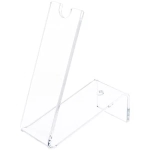 Plymor Clear Acrylic 1 Pen Holder (Angled-Front), 4.25" H x 1.5" W x 3.625" D - Picture 1 of 1