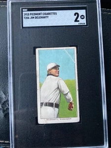1910 Jim Delehanty Piedmont T206 - 350 Back - Washington Senators - Vintage - Picture 1 of 6