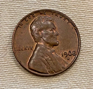 1968 D Lincoln Memorial Penny -Multiple Errors PENNIES WILL BE DISCONTINUED - Picture 1 of 2