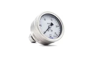 Wika EN 837-1 316 SS CL 1.6 0-25bar Manometer mit Flüssigkeitsfüllung - Bild 1 von 3