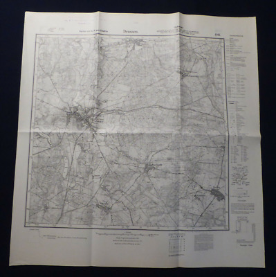 Landkarte Meßtischblatt 3555 Drossen I.d. Neumark / Ośno Lubuskie, Von 1923 • 14.98€