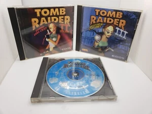 3 PC Lot Tomb Raider 1 2 & 3 PC CD-ROM 1999/ Windows Lara Croft - Picture 1 of 2