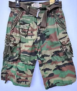 GS115 Men's Camo Multi-Pockets Cargo Shorts. Size 12. Free Shipping. - Picture 1 of 24