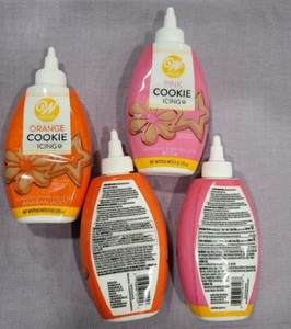 LOT 4 Wilton Orange+ Rosa Cookie Icing, 9-Ounce ea (A35UHL) - Picture 1 of 3