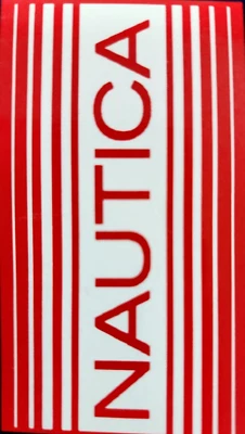NEW NAUTICA RED & WHITE VERTICAL STRIPES 100% COTTON BEACH,BATH TOWEL -36"X68" - Image 1 of 4