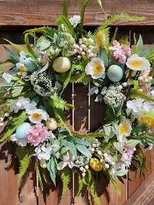 Easter Wreath, Easter Egg Wreath, Spring Wreath, Easter Door Decor, Door Wreath, - Picture 1 of 11