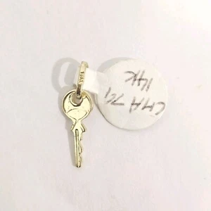 Vintage ITALIEN massiv 14K Gelbgold Schlüssel Charm Anhänger - Bild 1 von 24