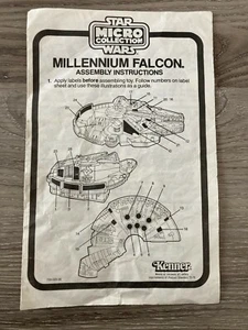 Star Wars Micro Collection Millennium instructions 1982 Kenner - Picture 1 of 3