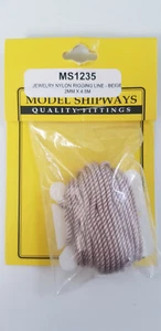 Rigging Line, CORDAME, REFE, 2Mm X 15Ft, Beige Bead Cord Jewelry MS 1235 - Picture 1 of 1