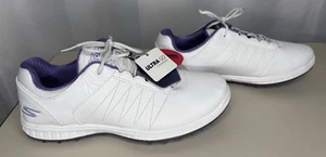 Skechers Women's Go Golf Pivot White/Purple Golf Spikeless (123009-WPR) Size 8 - Picture 1 of 10
